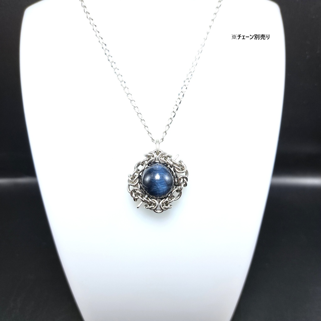 艶感抜群! ブルータイガーアイ ( ホークアイ ) ペンダントトップ