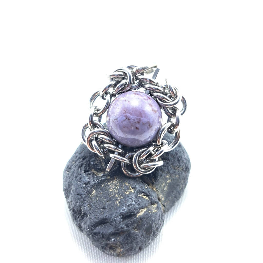 レアな産地・色合いの トルコ翡翠 ( ラベンダージェイド )　ペンダントトップ