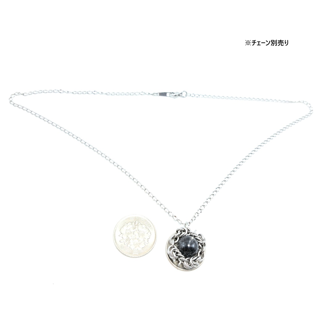 漆黒針! ブラックトルマリン イン クォーツ ペンダントトップ