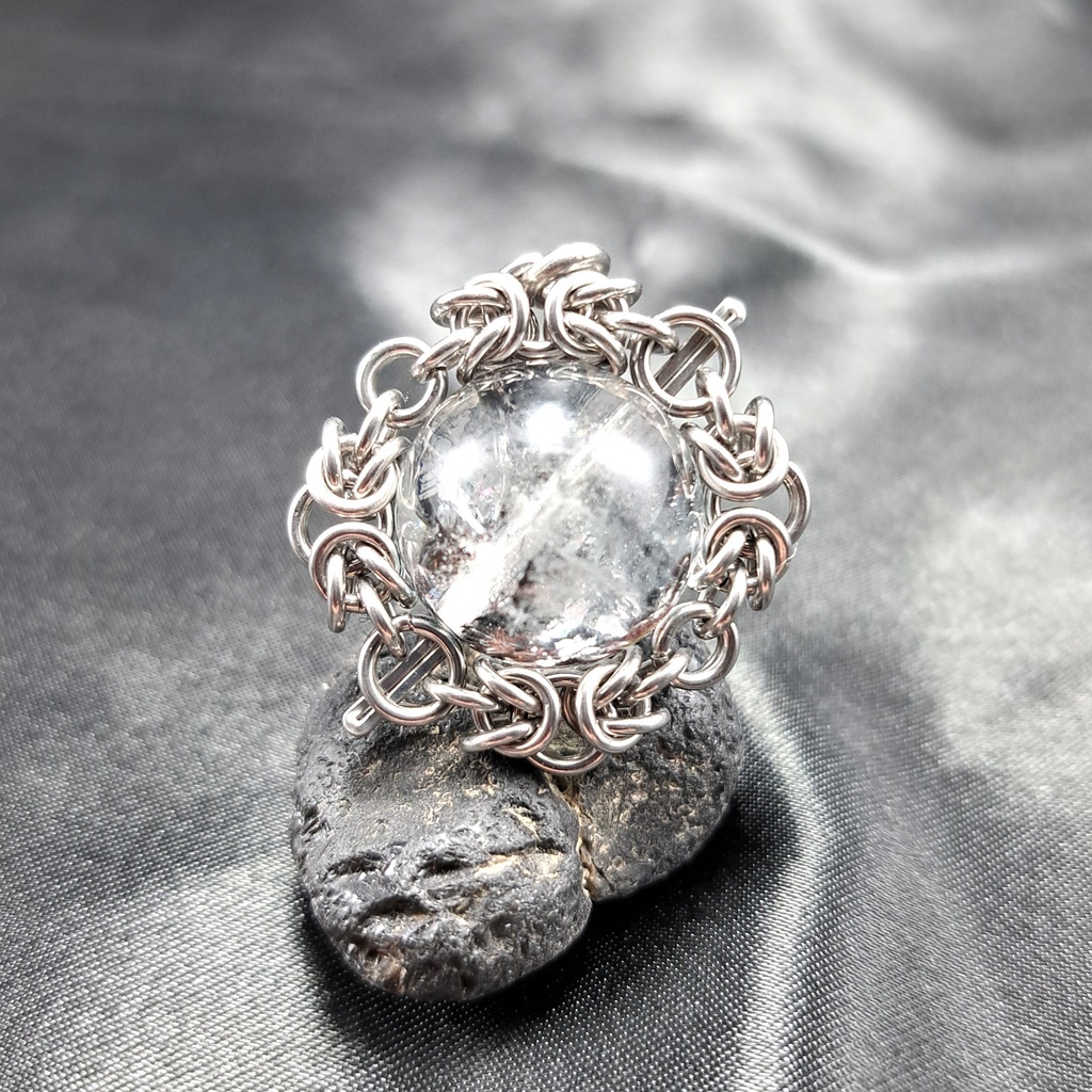 ±17㎜の巨珠！！　グラファイト 入り エレスチャルクォーツ (ヒマラヤ水晶) ペンダントトップ