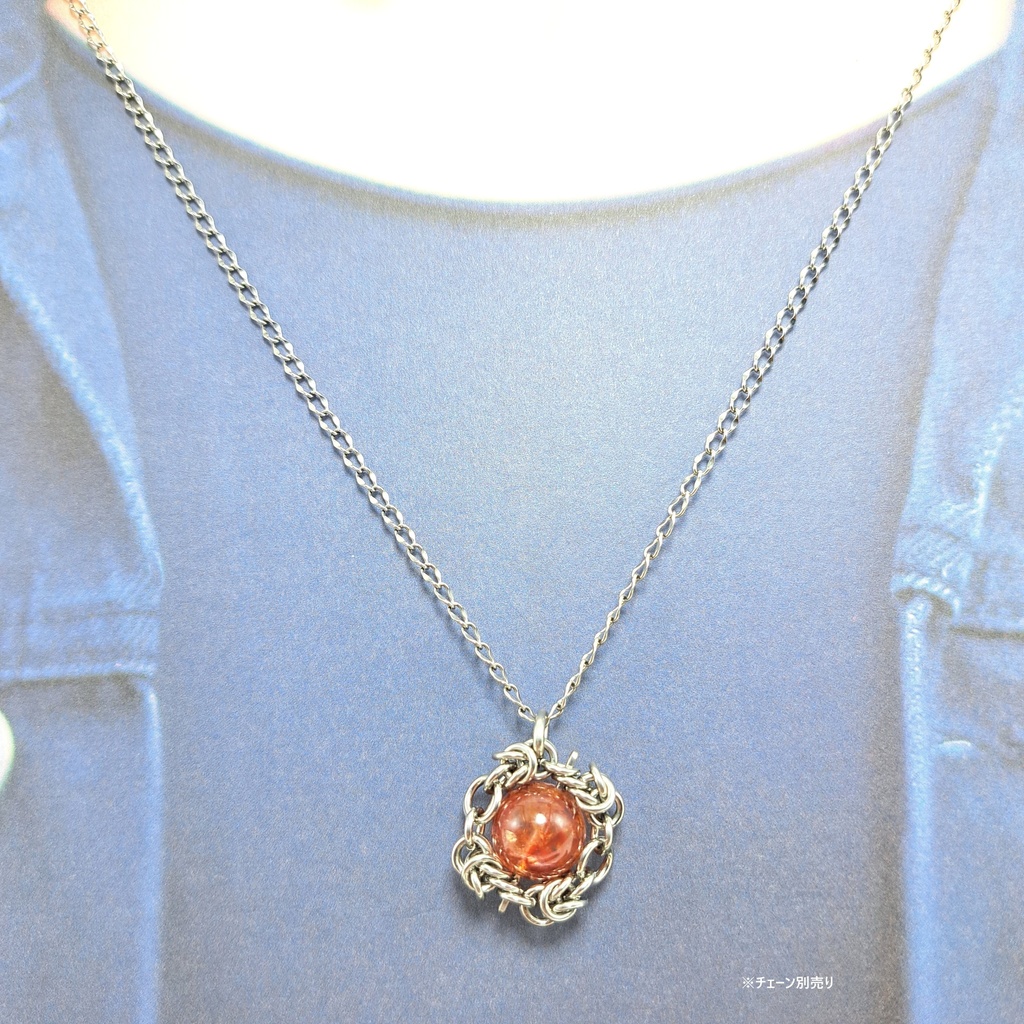 発色抜群! 錦鯉水晶 (ライモナイトインクォーツ) ペンダントトップ