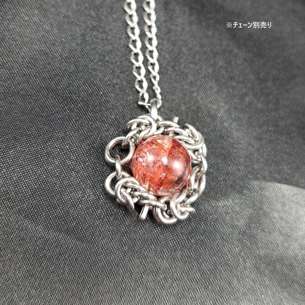 発色抜群! 錦鯉水晶 (ライモナイトインクォーツ) ペンダントトップ