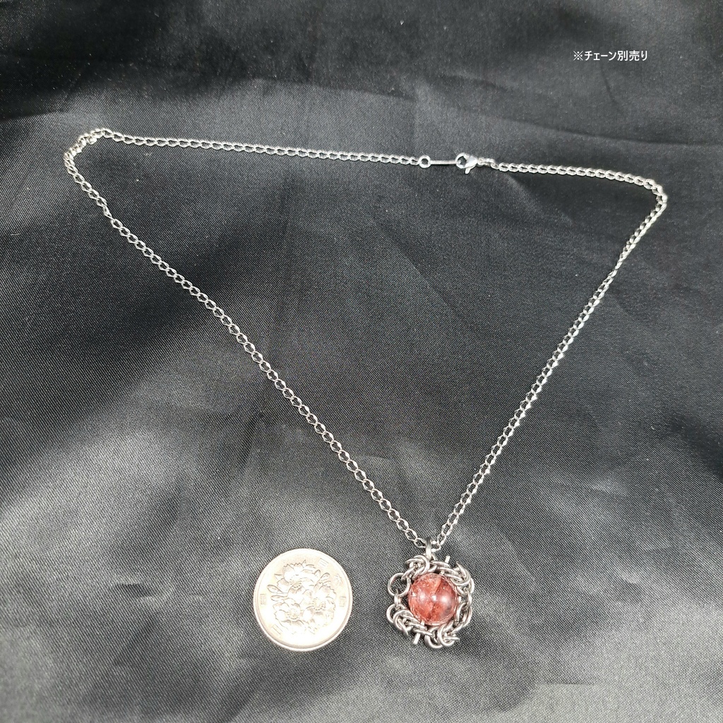 発色抜群! 錦鯉水晶 (ライモナイトインクォーツ) ペンダントトップ