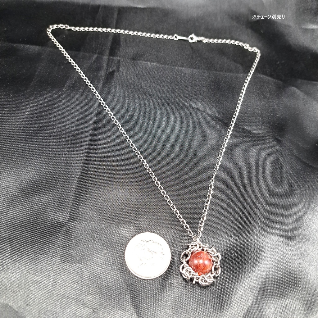 発色抜群! 錦鯉水晶 (ライモナイトインクォーツ) ペンダントトップ