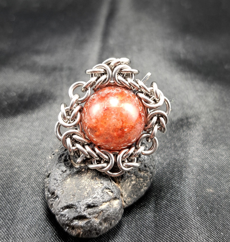 ライモナイト入り レッドアベンチュリン ペンダントトップ