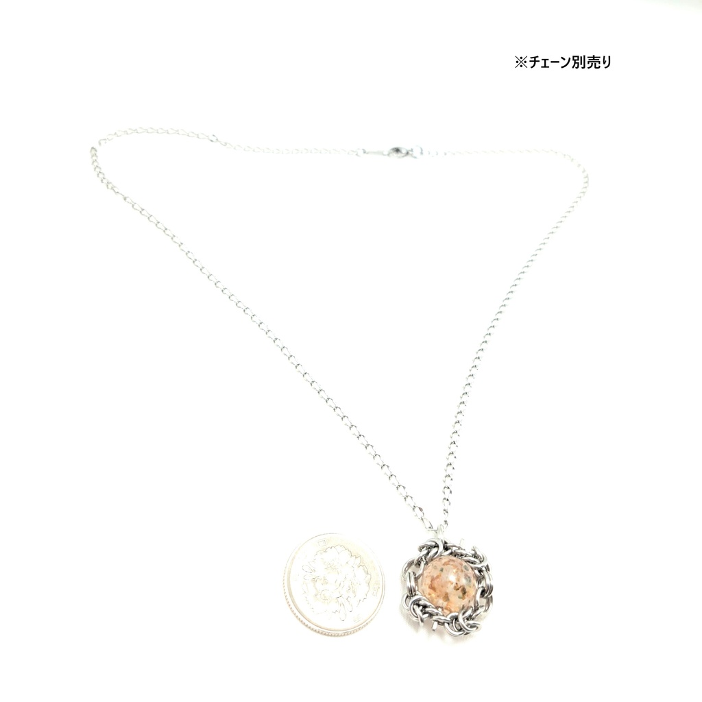 レアな鉱物! ガーネット & オージャイト イン クォーツ ペンダントトップ