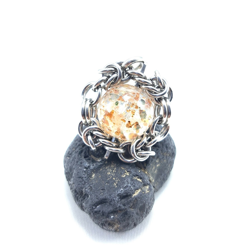 レアな鉱物! ガーネット & オージャイト イン クォーツ　ペンダントトップ