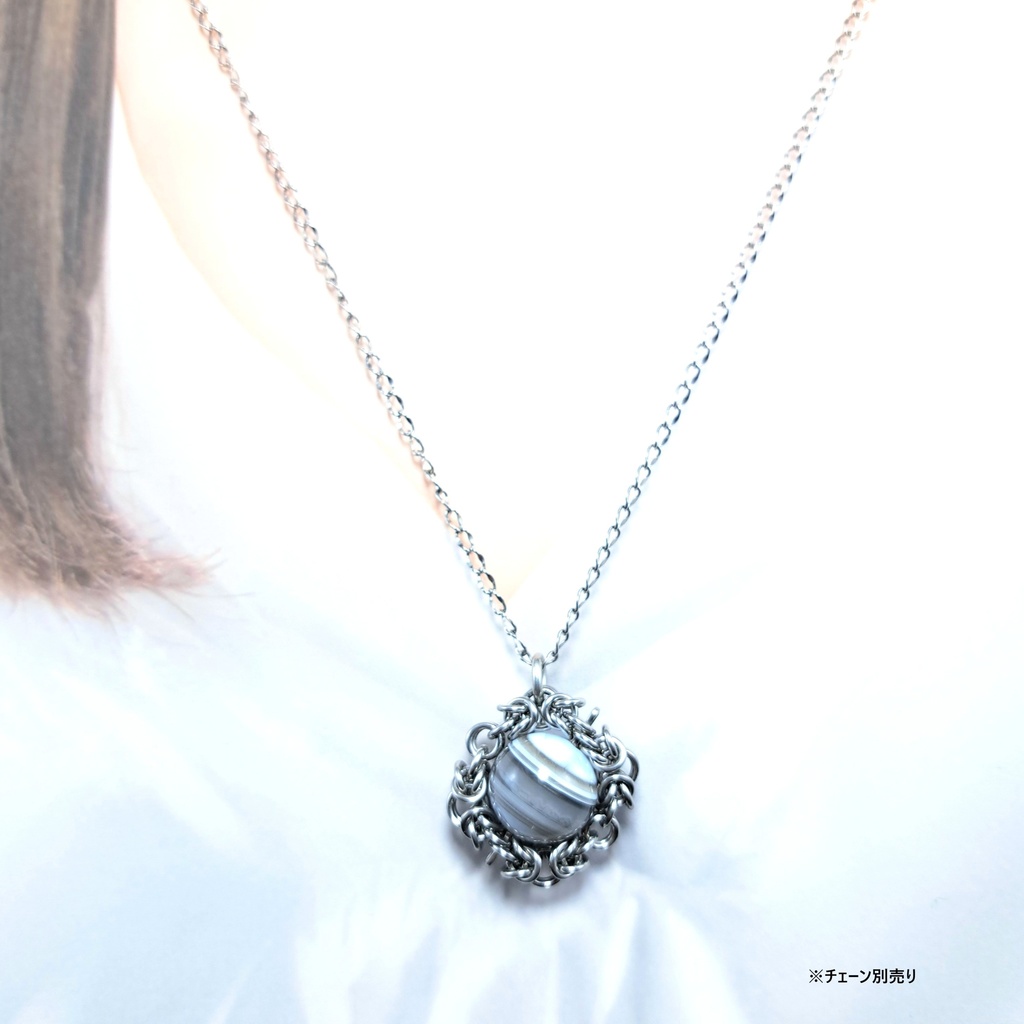 自然が織りなす芸術! ストライプ ブルー オパール ペンダントトッ