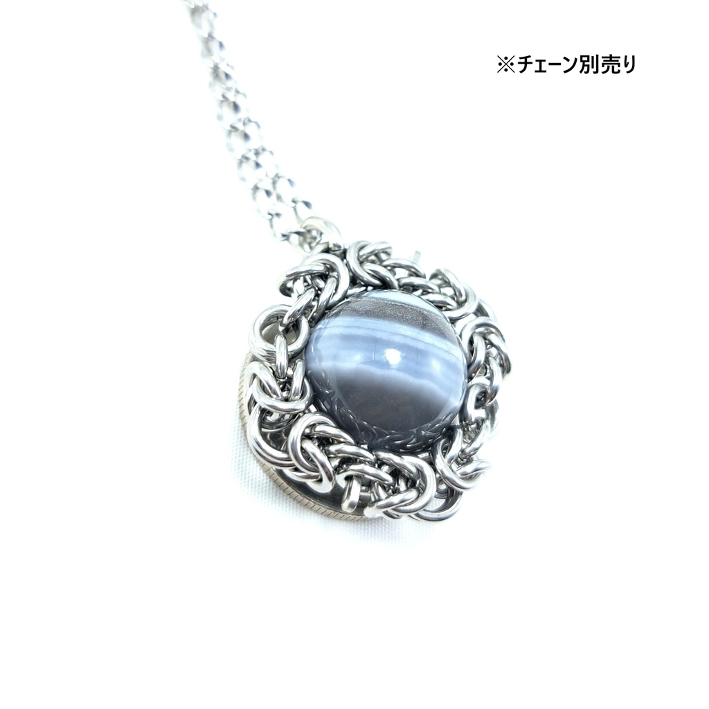 自然が織りなす芸術! ストライプ ブルー オパール ペンダントトッ