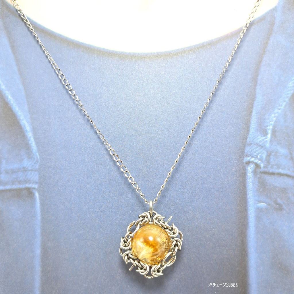 大珠! ファントム シトリン ペンダントトップ