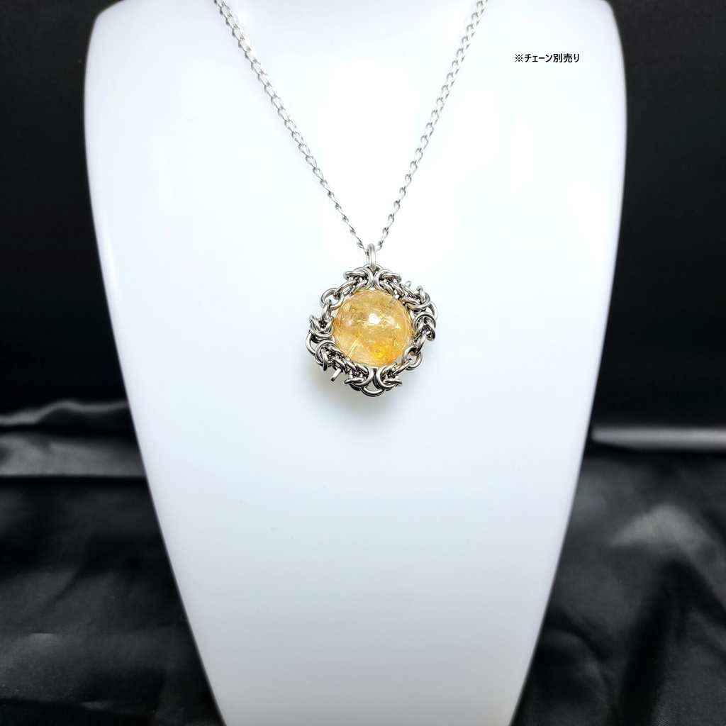 大珠! ファントム シトリン ペンダントトップ