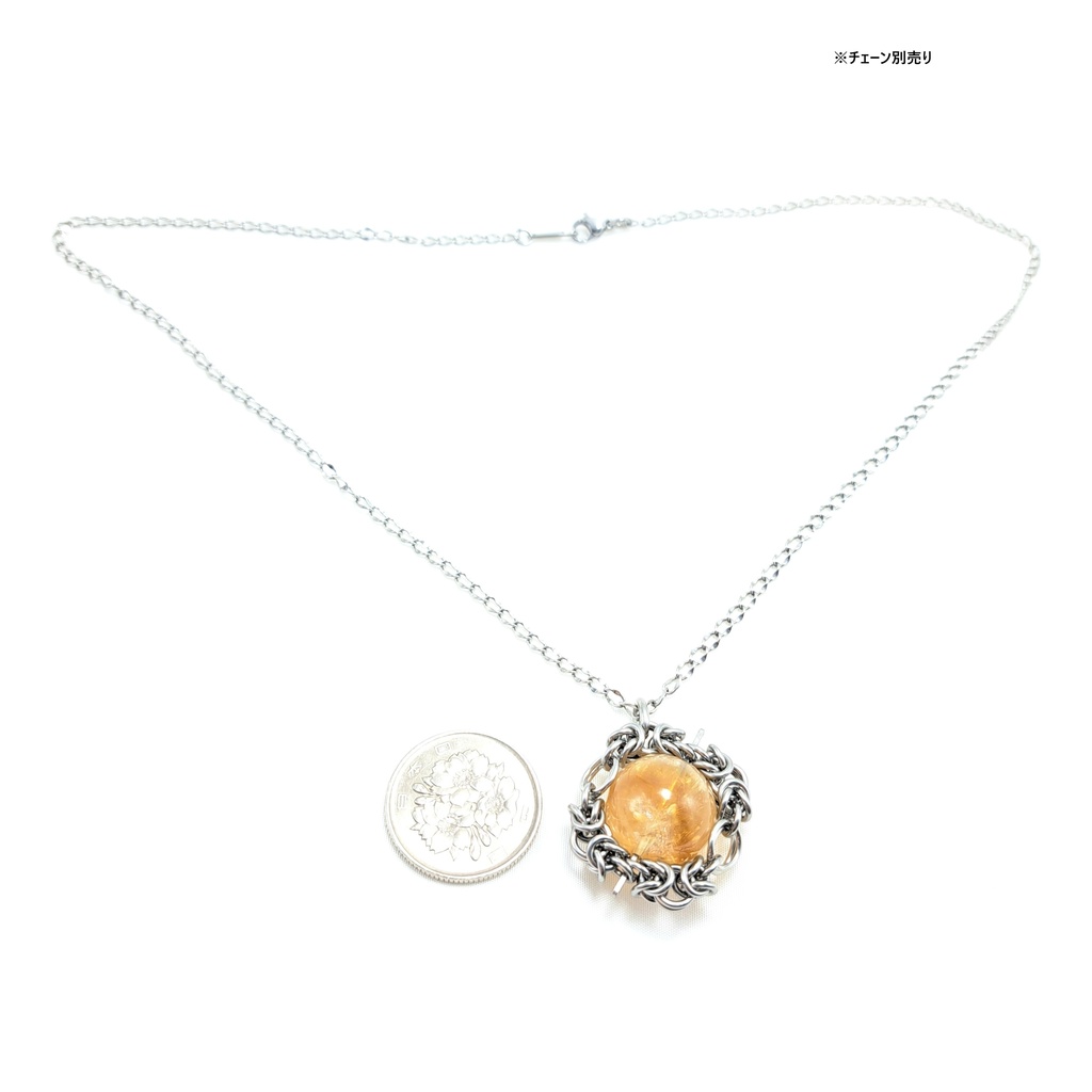 大珠! ファントム シトリン ペンダントトップ