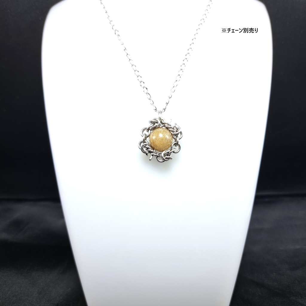 レアな色合いのルチルクォーツ! ゴールドアッシュ ルチルクォーツ ペンダントトップ