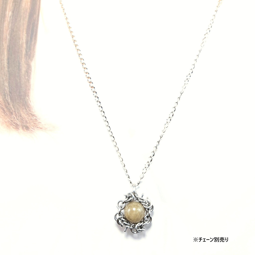 レアな色合いのルチルクォーツ! ゴールドアッシュ ルチルクォーツ ペンダントトップ