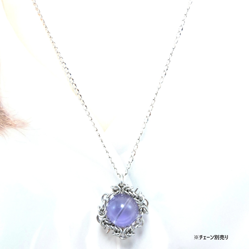 ラベンダーの雫 〜透明感あふれる フローライト (蛍石) ペンダントトップ〜