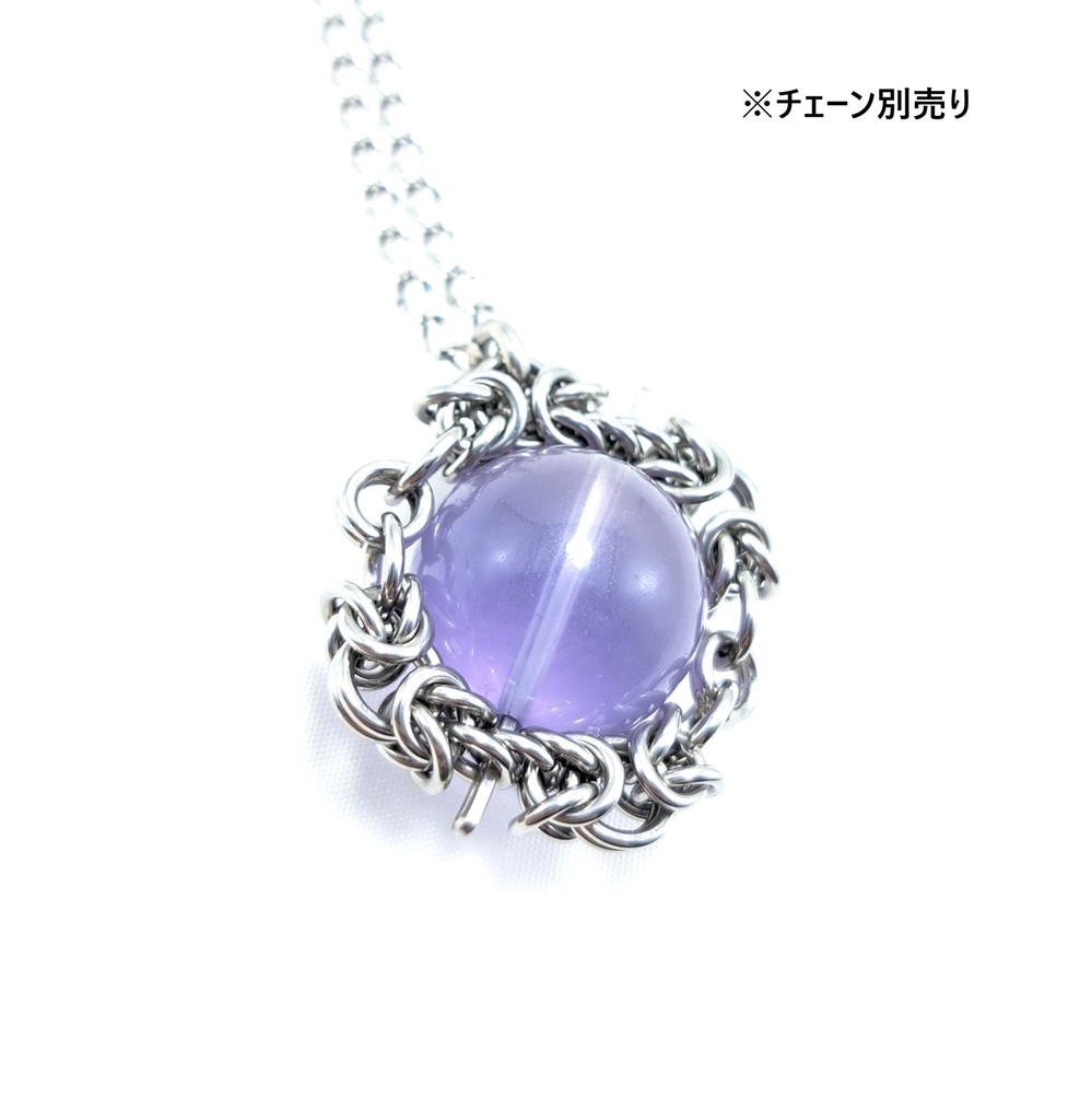 ラベンダーの雫 〜透明感あふれる フローライト (蛍石) ペンダントトップ〜