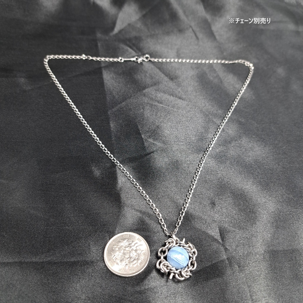 高発色! 特有な模様が綺麗な オーウィー ブルーオパール ペンダントトップ