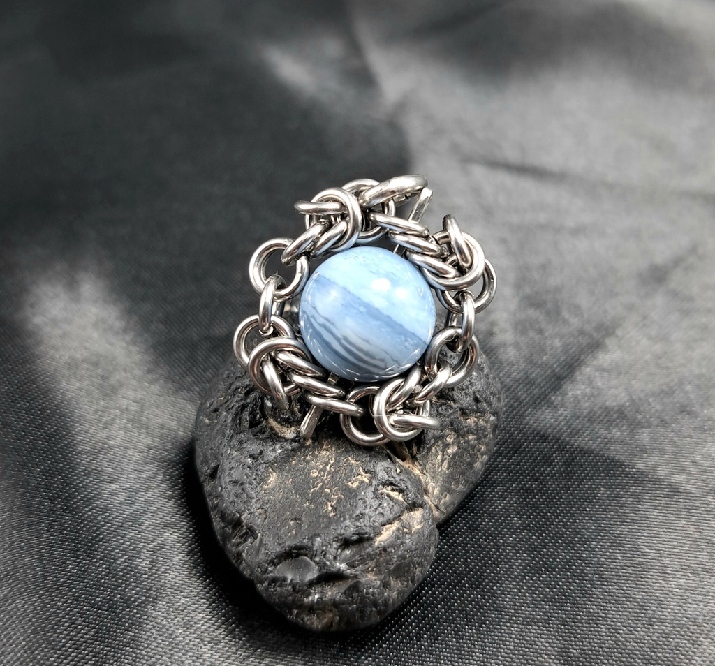 高発色! 特有な模様が綺麗な オーウィー ブルーオパール ペンダントトップ