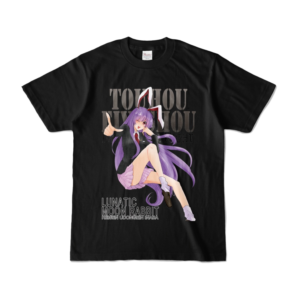 東方projectTシャツ黒（鈴仙）