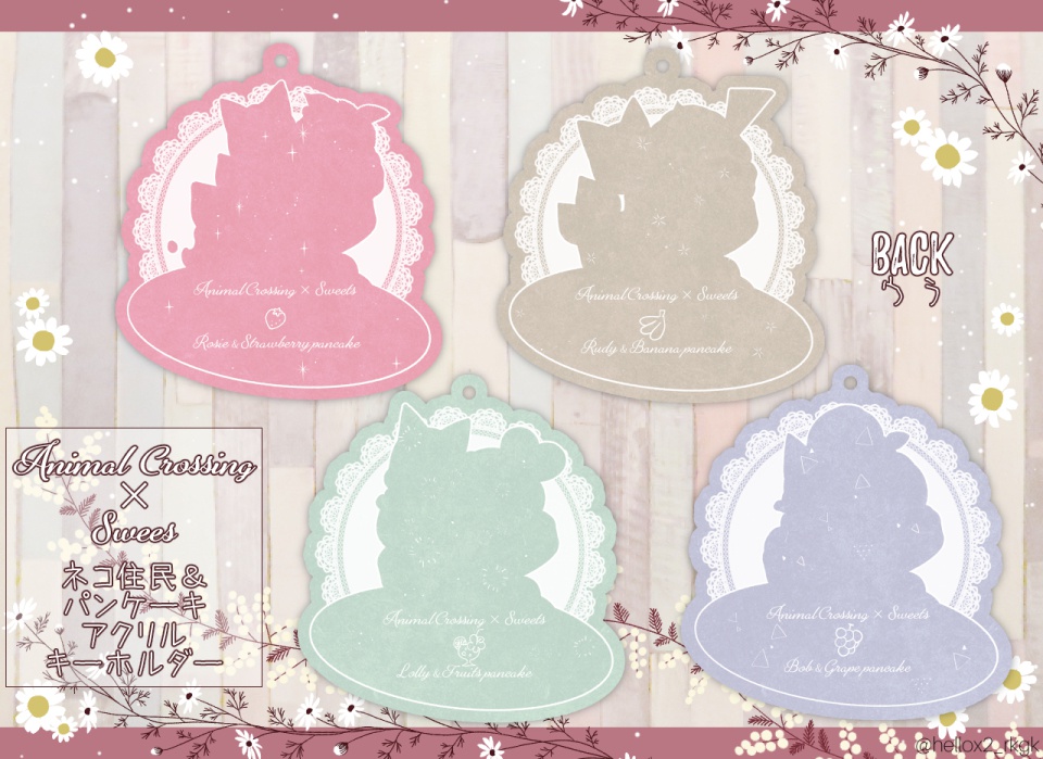 ネコ&パンケーキアクリルキーホルダー