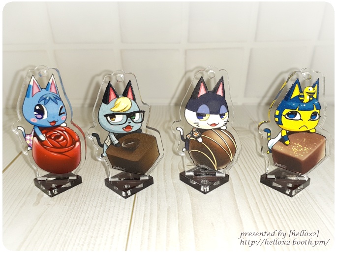 ネコ&ボンボンショコラのアクリルフィギュア