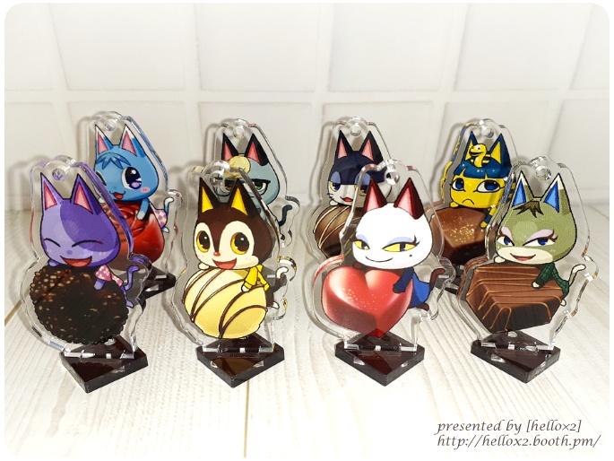 ネコ&ボンボンショコラのアクリルフィギュア