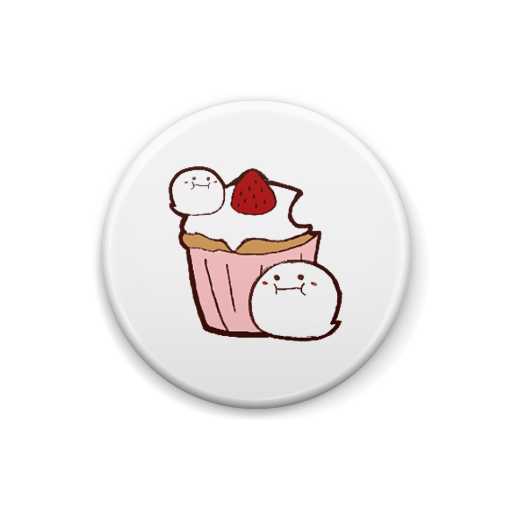 もぐもぐおばけ缶バッジ【カップケーキ】