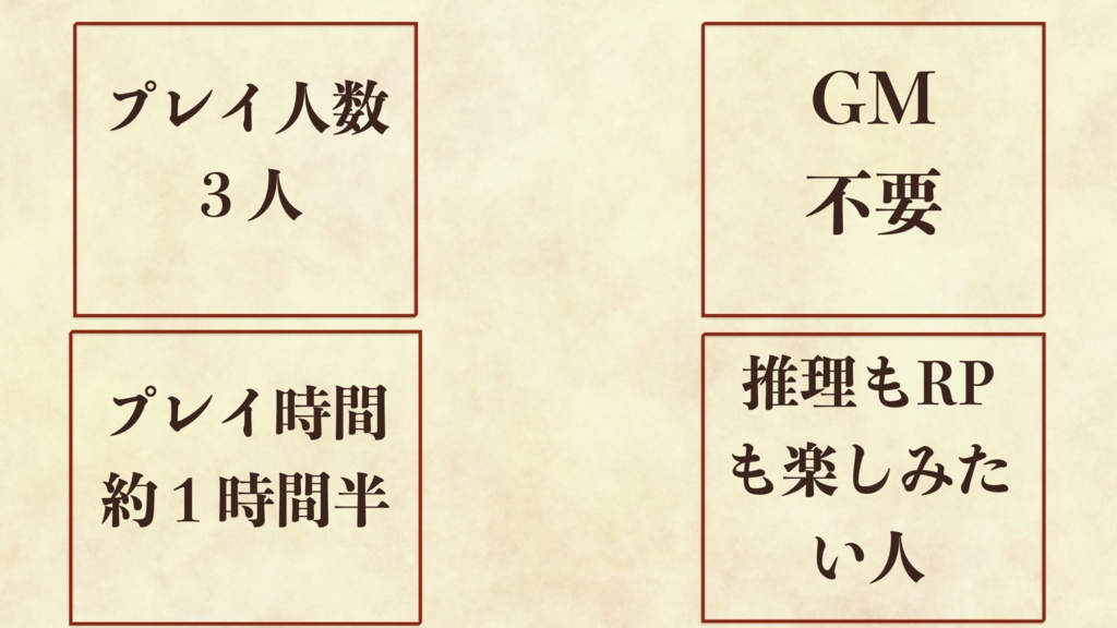 変わる姿変わらない心【GMレス 3人用マダミス】