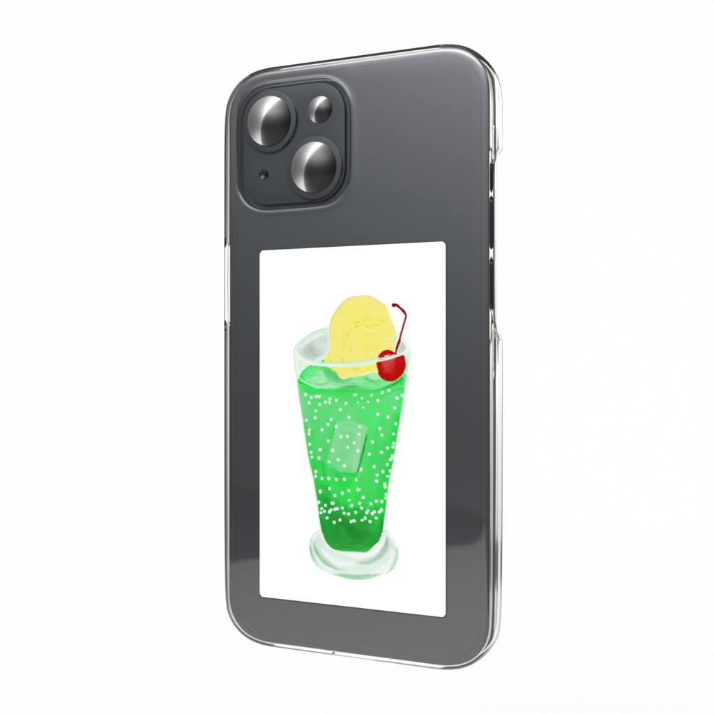 メロンクリームソーダ スマホステッカー