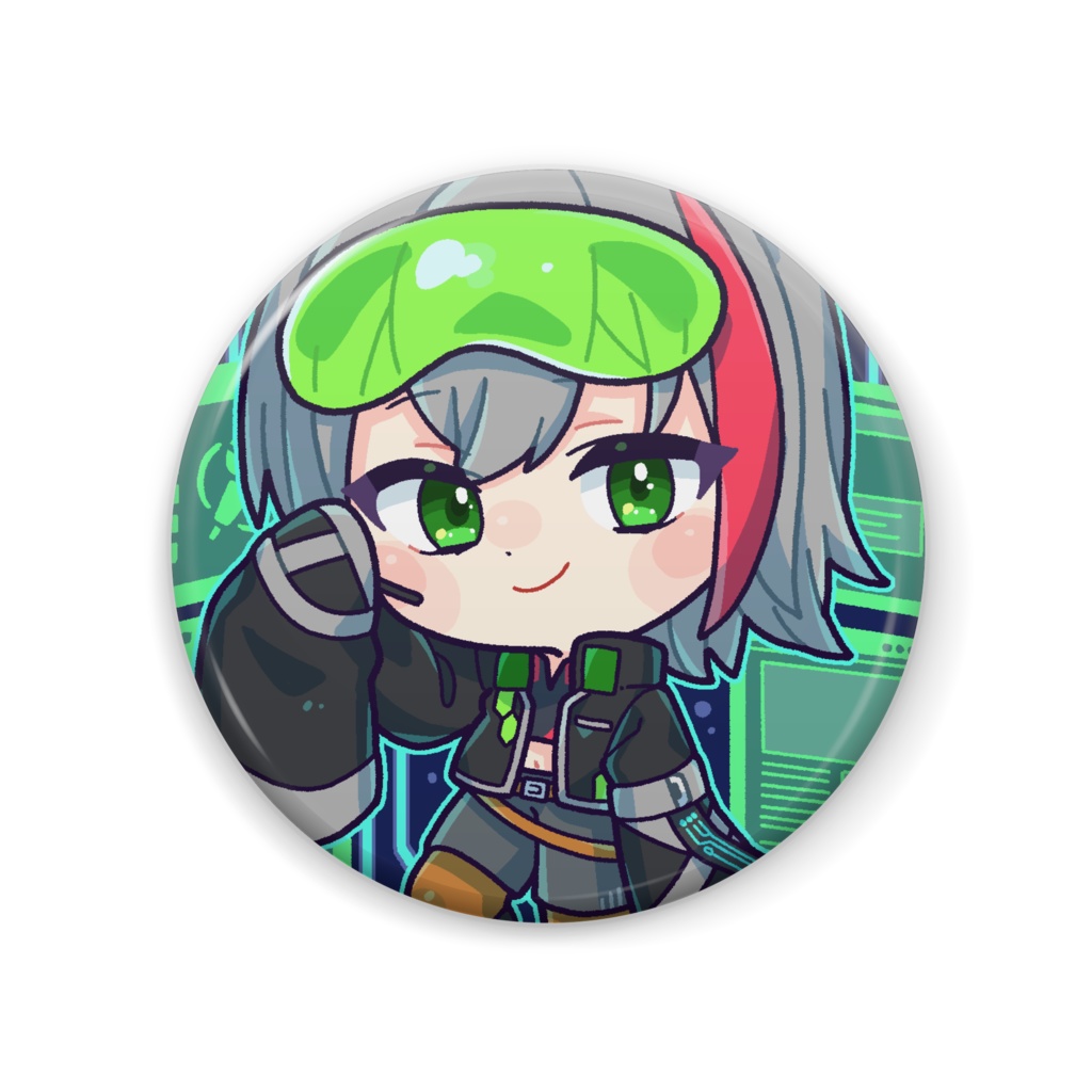 赤羅アヤ缶バッジ(サイバーパンク)