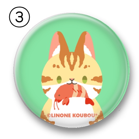 丸型缶バッジ(Cat)