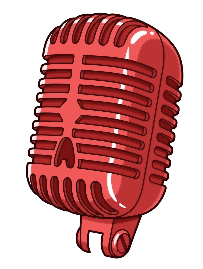 【シンプル】小物-ガイコツマイク