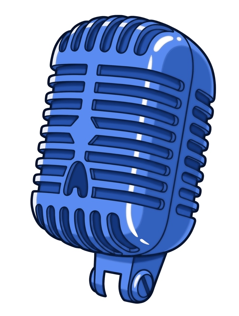 【シンプル】小物-ガイコツマイク