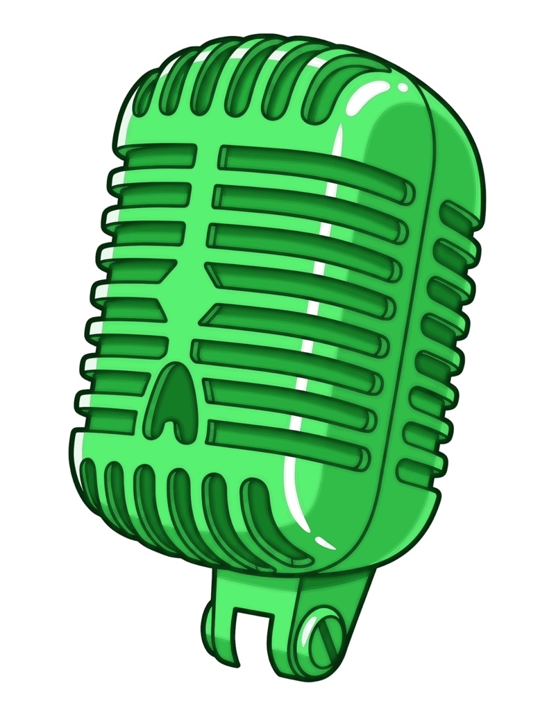 【シンプル】小物-ガイコツマイク