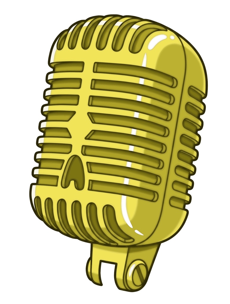 【シンプル】小物-ガイコツマイク