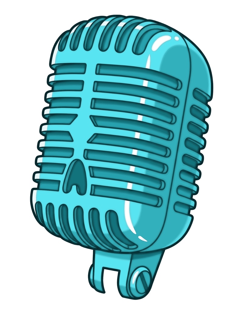 【シンプル】小物-ガイコツマイク