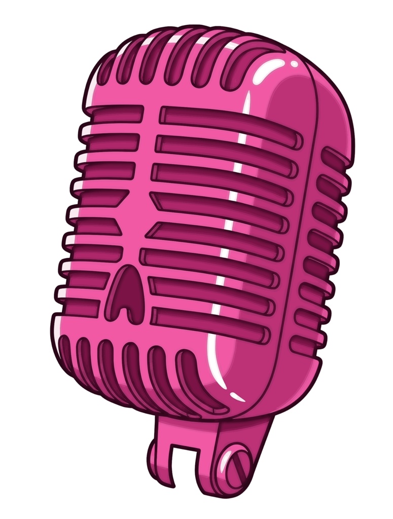 【シンプル】小物-ガイコツマイク