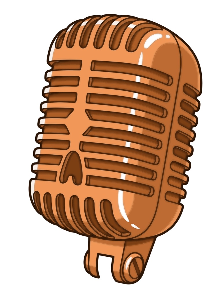 【シンプル】小物-ガイコツマイク