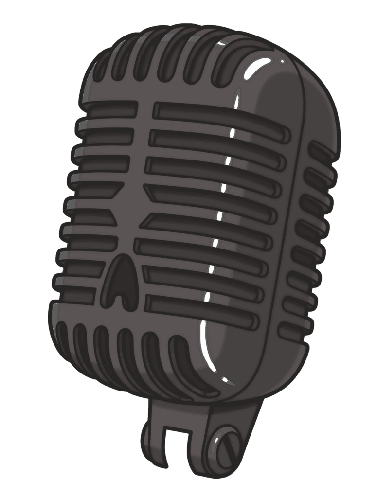 【シンプル】小物-ガイコツマイク