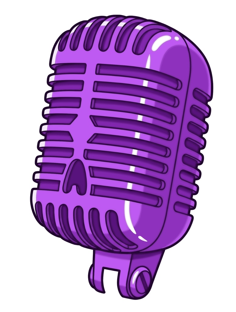 【シンプル】小物-ガイコツマイク