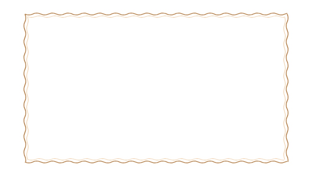 【シンプルシリーズ】フレーム_波線【組み立て素材】サムネサイズと3:4