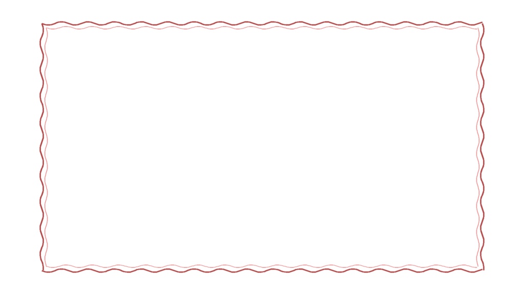 【シンプルシリーズ】フレーム_波線【組み立て素材】サムネサイズと3:4