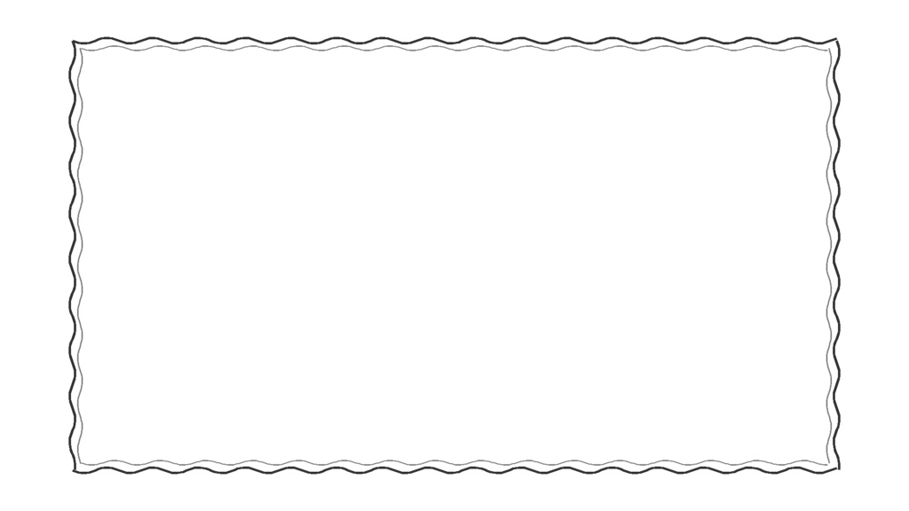 【シンプルシリーズ】フレーム_波線【組み立て素材】サムネサイズと3:4