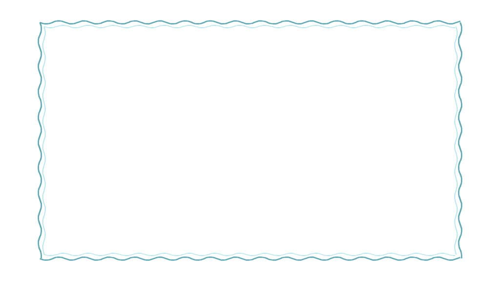 【シンプルシリーズ】フレーム_波線【組み立て素材】サムネサイズと3:4