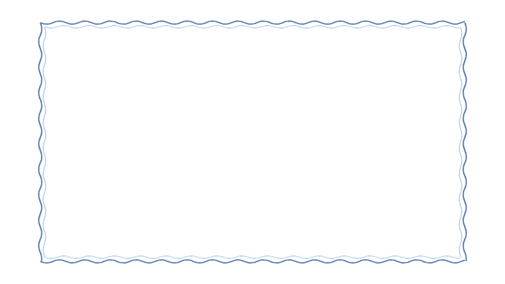 【シンプルシリーズ】フレーム_波線【組み立て素材】サムネサイズと3:4