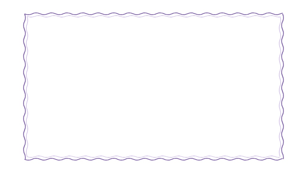 【シンプルシリーズ】フレーム_波線【組み立て素材】サムネサイズと3:4