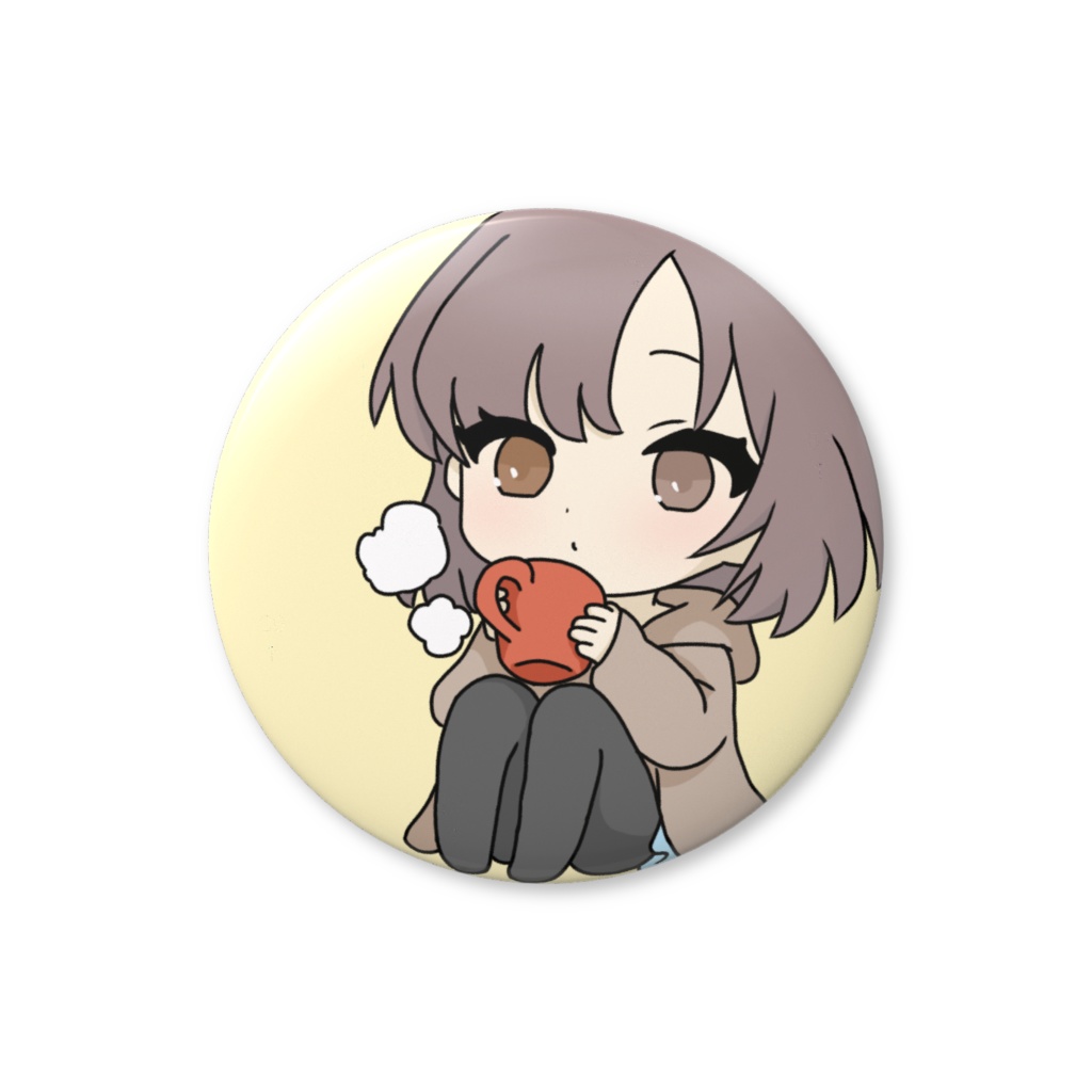 白湯はゆ☕缶バッチ