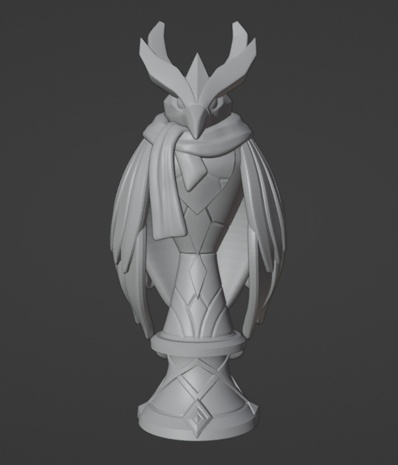 Genshin Night Raven Statue (3d printable stl)