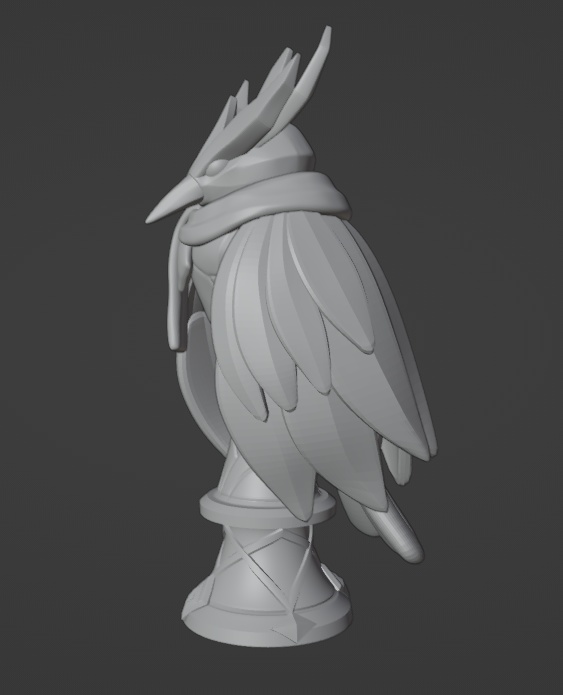 Genshin Night Raven Statue (3d printable stl)