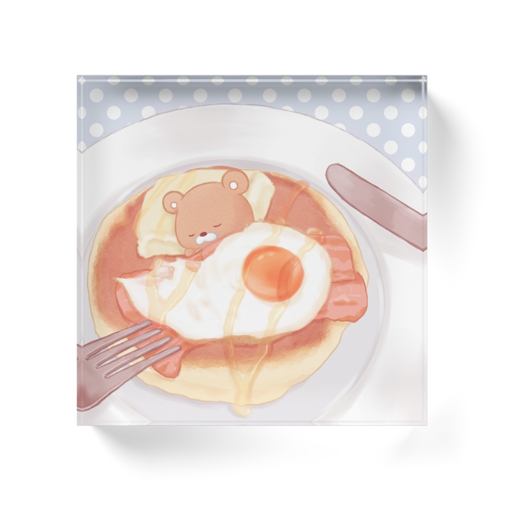 すやすやくまさん アクリルブロック